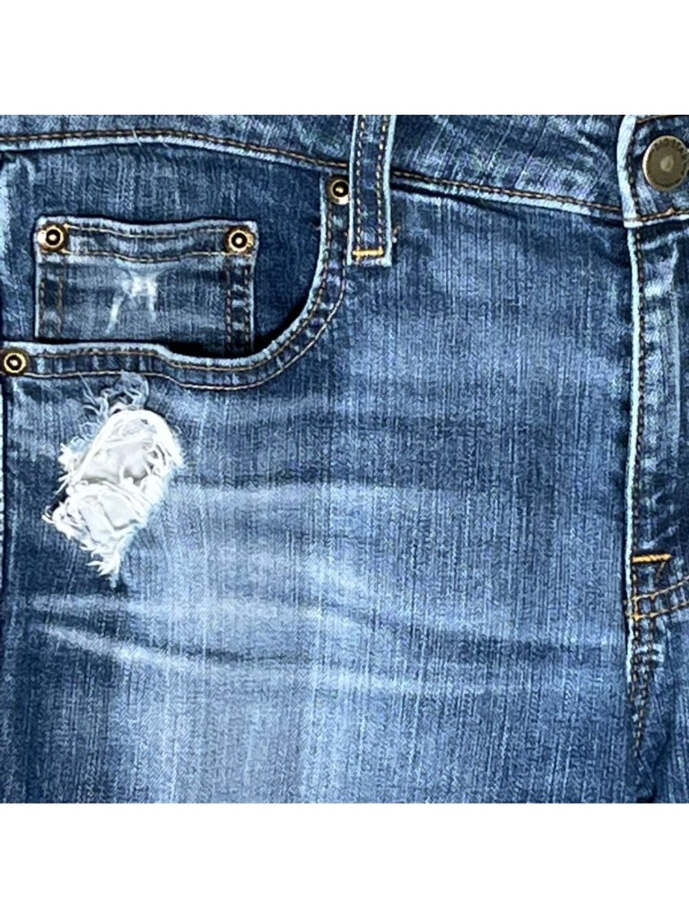 Big Star Kate Relaxed Straight Distressed Jeans 28R Medium Wash Denim - Picture 4 of 12